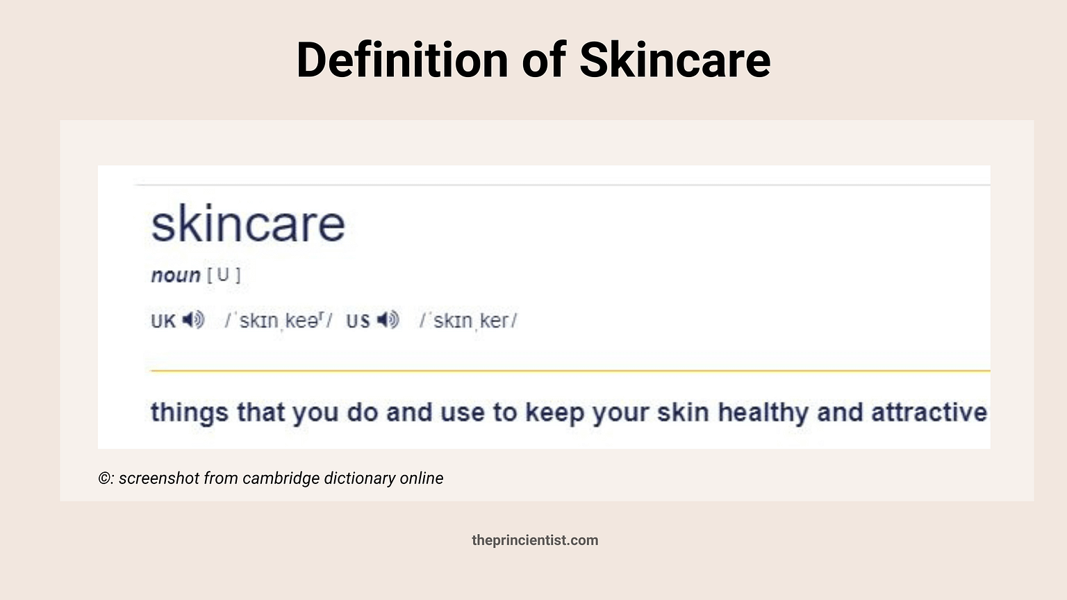 What is skincare? The Princientist